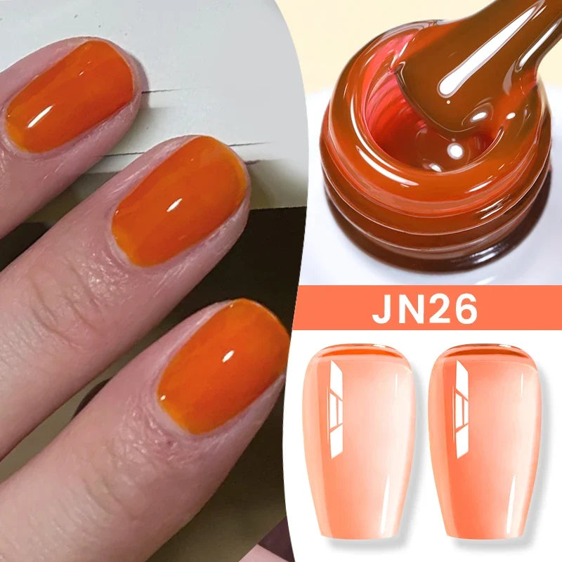 BORN PRETTY 83 Colors 10ml Jelly Nude Gel Nail Polish Autumn Amber Semi Transparent Manicure Soak off UV LED Nails Gel Varnish Tri Light Beauty