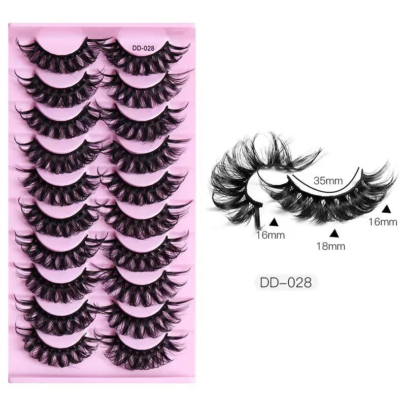 Faux mink eyelashes natural 3d mink lashes makeup volume false eyelashes in bulk cilio H13 E-08 Pi-Mart