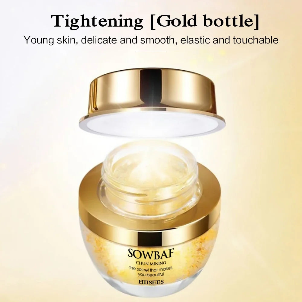 24K Golden Snail Collagen Cream Moisturizing and Skincare Essential Oil Control Facial Beauty Product Formulated for Women Tri Light Beauty
