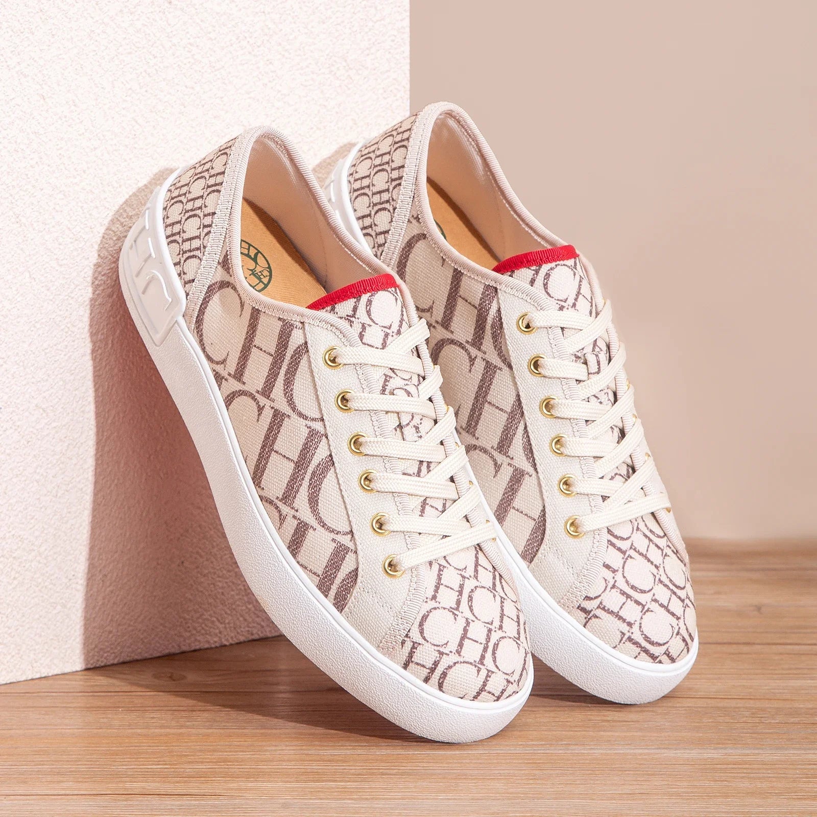 C-H Women's Casual Shoes  Autumn New Comfortable Canvas Shoes Skeleton Correction Woman Walking Shoes LadyShow.Store