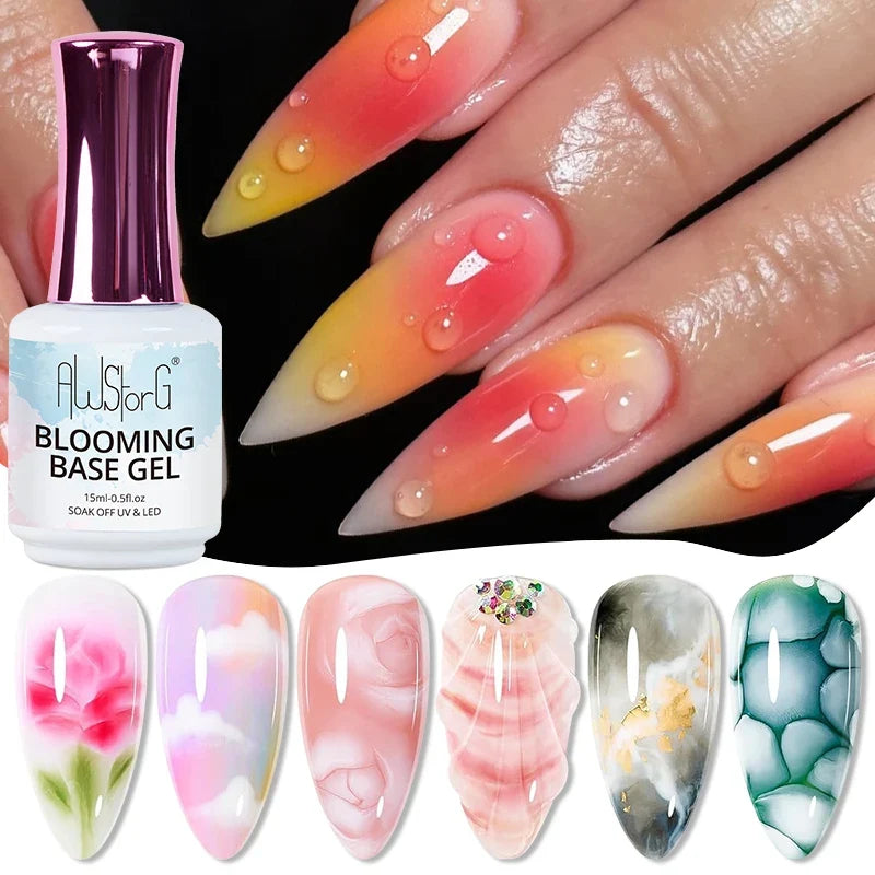 15ml Nail Blooming Gel, Blossom Spreading Effect Functional Gel, Easy to Apply for Nail Art Design Home Salon Manicure Pedicure Tri Light Beauty