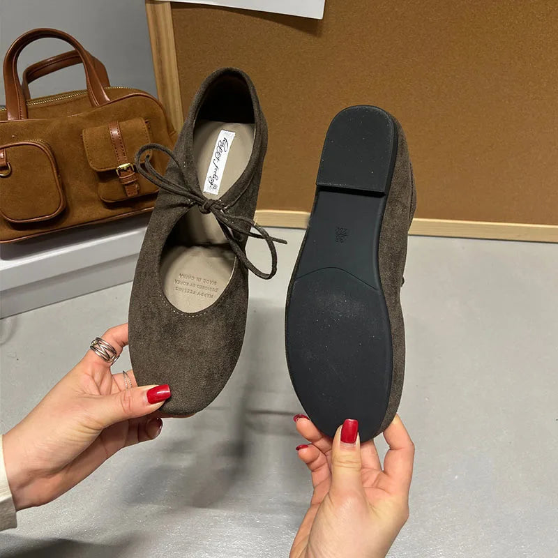 Fashion Butterfly-Knot  Women Flats With Shoes Casual Female Soft Footwear Round Toe Ladies Flats Slip On Shoes Pi-Mart