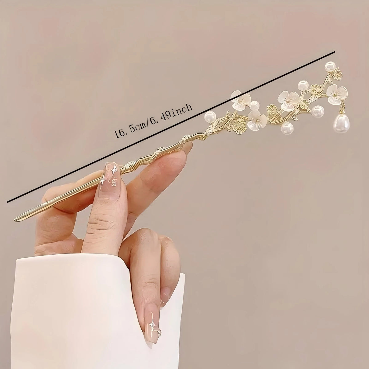 Elegant Chinese Style Hair Clip Tassel Hair Stick Traditional Floral Design Hairstyle Accessory Women Jewelry Hairpin Hairneedle Pi-Mart