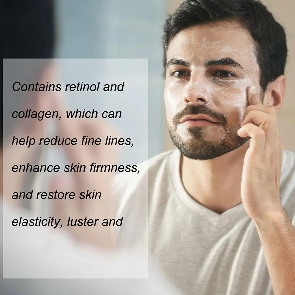 Retinol Face Cream for Men Firming Lifting Brightening Fade Fine Lines Anti Puffiness Moisturizing Nourishing Facial Skin Care Pi-Mart