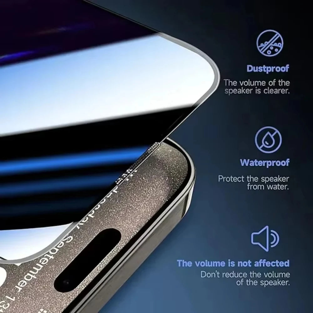 3Pcs Privacy Tempered Glass Dust Free Installation Protector for IPhone 18 17 16 15 14 13 12 11 Pro Max Anti-Spy Screen Protecto Pi-Mart