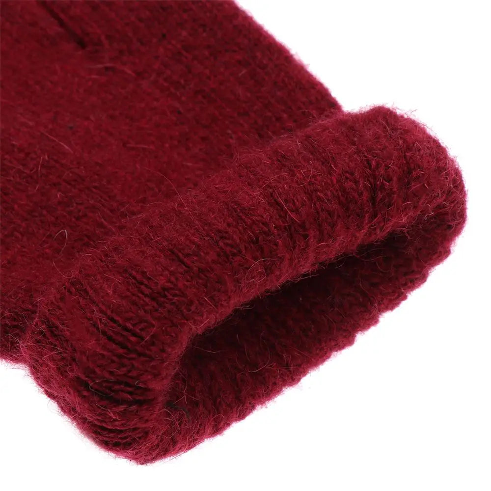 Fashion Elastic Outdoor Warm Thick Winter Gloves Mittens Full Finger Gloves Pi-Mart