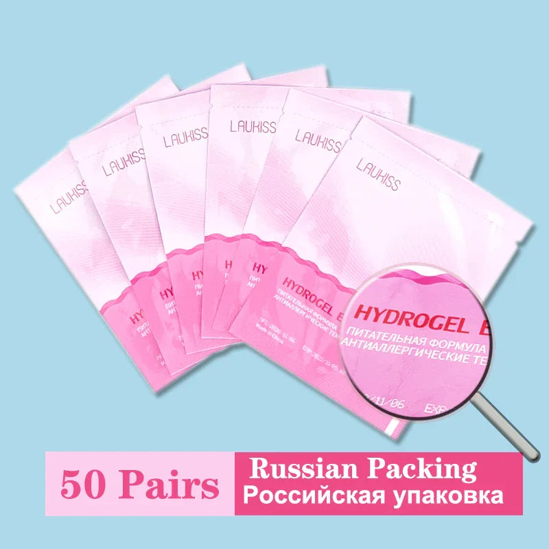 25/50/100Pairs Eye Patches Under Eyelash Pads for Building Paper Patches Lint Free Stickers for False Eyelashes LAUKISS LadyShow.Store