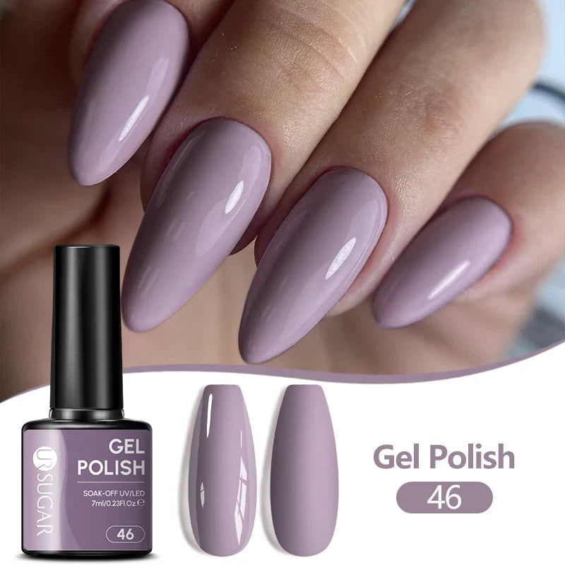 UR SUGAR 7ML Nail Gel Fresh Macaron 107 Colors All For Manicure Semi Permanent Soak Off LED UV Long-Lasting Nail Art Varnish Tri Light Beauty