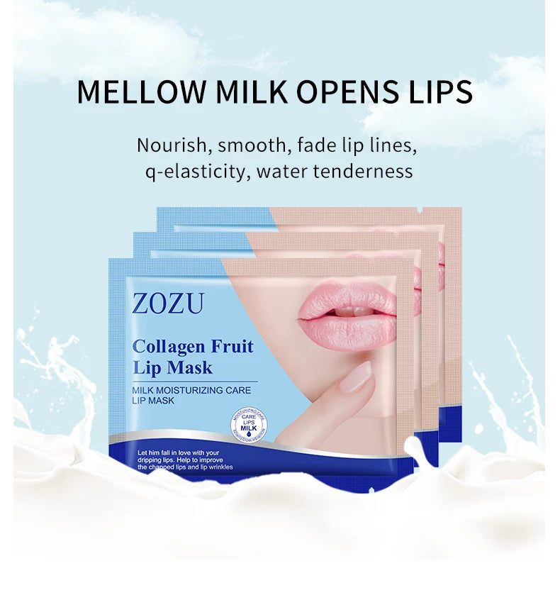 10pcs ZOZU Crystal Collagen Lip Mask Plump Lips Moisturizing Anti Wrinkles Nourishing Lip Patches Lips Plumper Skin Care Pi-Mart