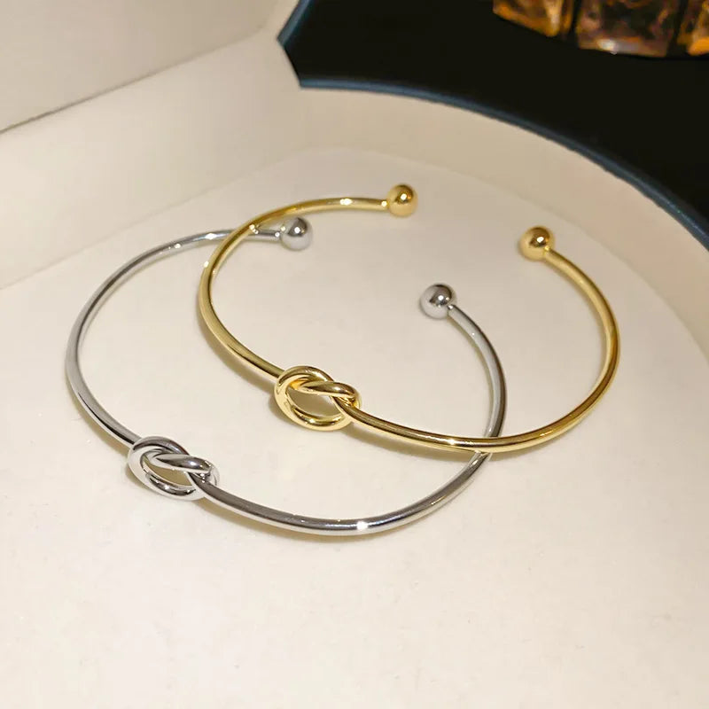 Stainless Steel Bracelets Vintage Men's Fashion Woven Twist Texture Bangles for Women Jewelry Statement Streetwear Goth Gifts Pi-Mart