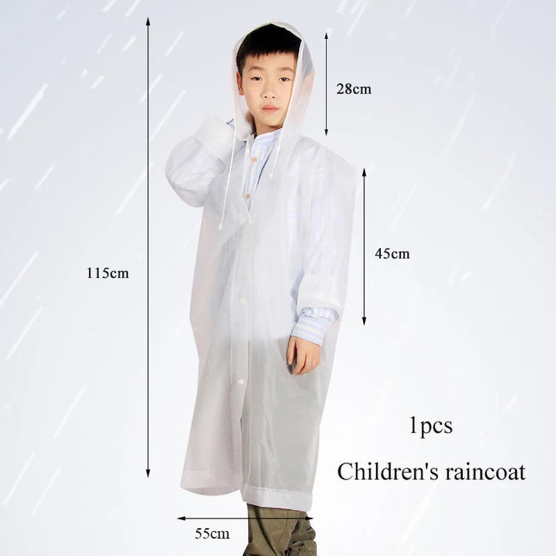 Raincoat Women Men Impermeable Thickened Waterproof Raincoat Tourism Outdoor Hiking Rain Poncho Raincoat Hooded Rain Coat Pi-Mart