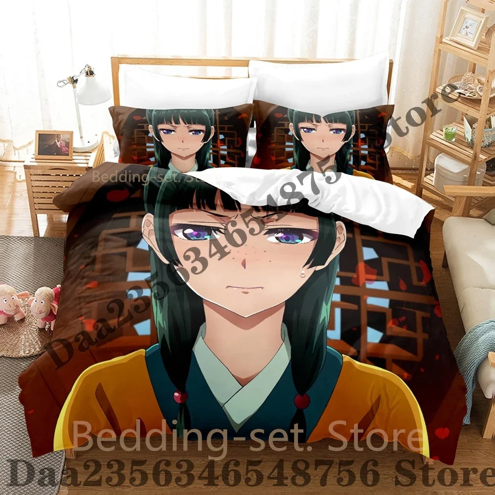 2026 The Apothecary Diaries Bedding Set Single Twin Full Queen King Size Bed Set Bedroom Duvetcover Sets Anime Bed Sheet Set LadyShow.Store