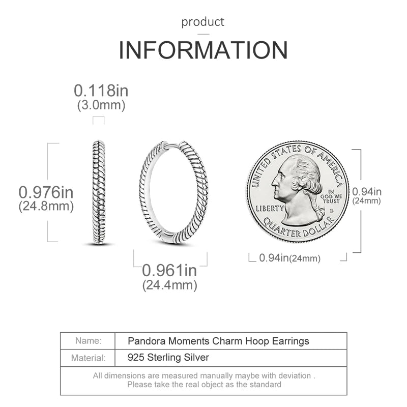 Genuine 925 Sterling Silver Love Feather Earrings Fit Original Charms Hoop For Women Girls Stud Earring Fine Jewelry Gifts Pi-Mart