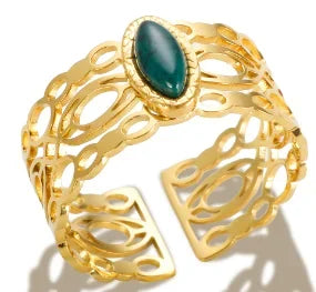 High End Waterproof Hollow Stainless Steel Finger Ring Trendy for Women Personalize Jewelry Wholesale Pi-Mart