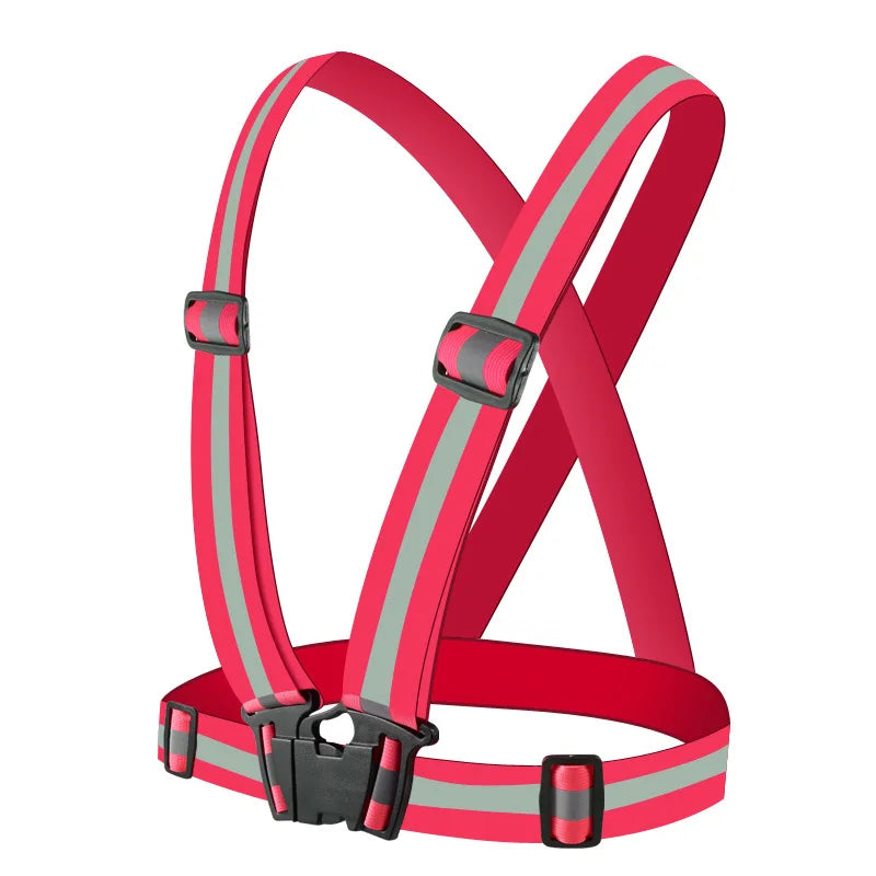 Outdoor Adjustable Safety Vests Night Walking Highlight Reflective Vest Lightweight Biking Safety Straps Running Jackets Pi-Mart