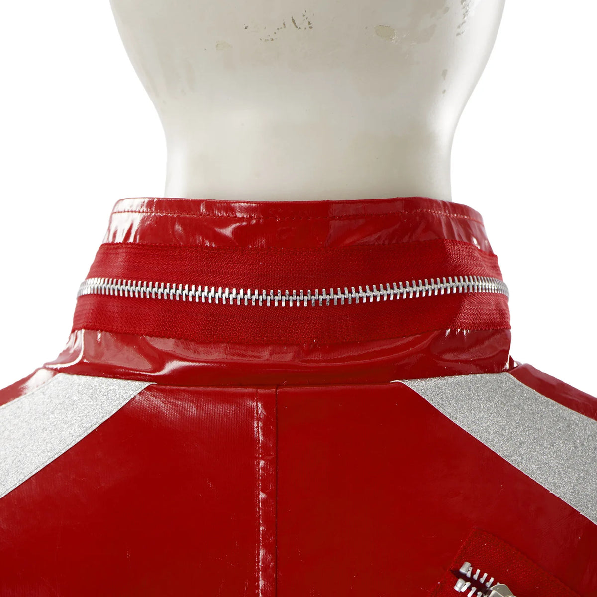 Red Zipper Michael Jackson MJ Beat It Jacket for Impersonators PU Leather Punk Casual Coat Halloween Stage Christmas Outwear Pi-Mart