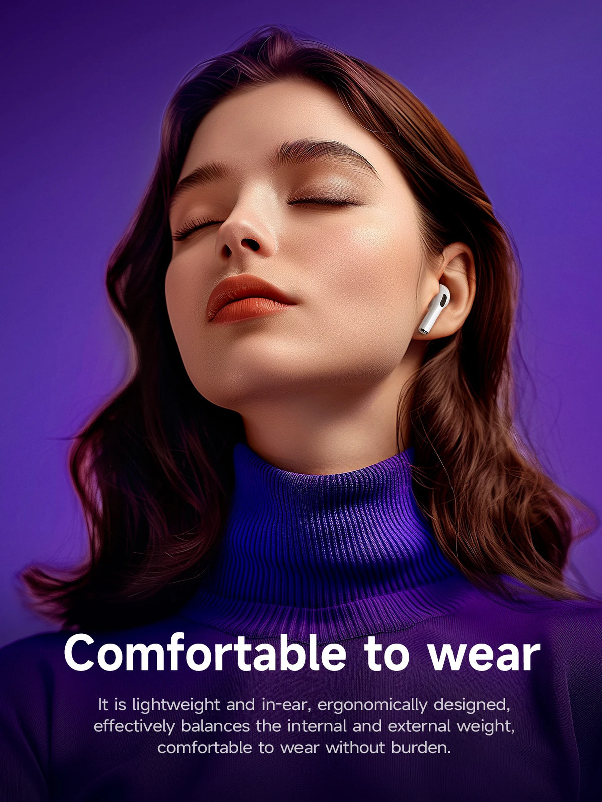 HOCO EW72 Wirelss Bluetooth 5.4 ANC Noise Reduction Earphone With LED Full Touch Smart Screen Charging Box Music Sports Earbuds Pi-Mart