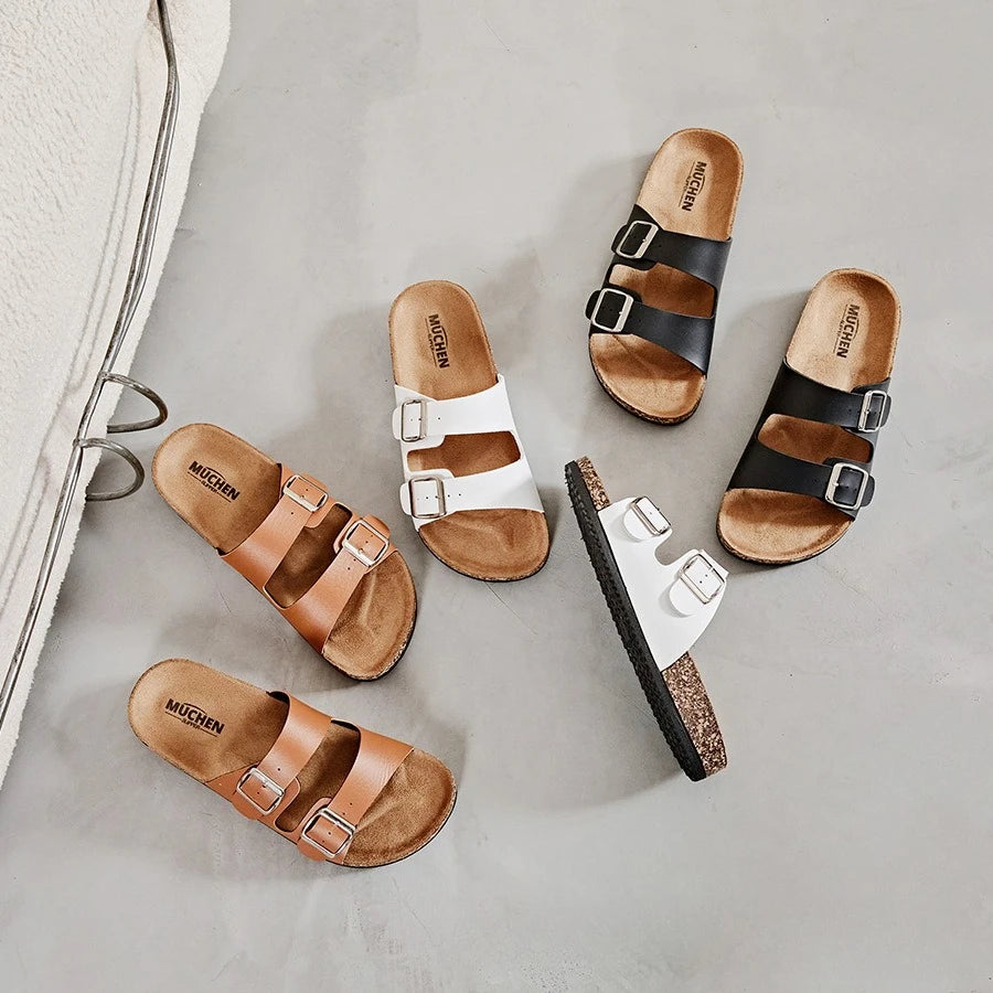 Cork slippers men's summer outerwear new style thick soled wear-resistant Boken shoes fashionable beach sandals 2026 Pi-Mart