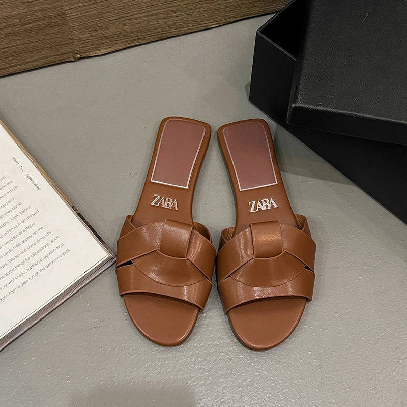 New Summer Designer Women'S Solid Color Fashion Slippers Zapatos De Mujer Women'S Shoes Slippers Women Slippers Women Shoes LadyShow.Store