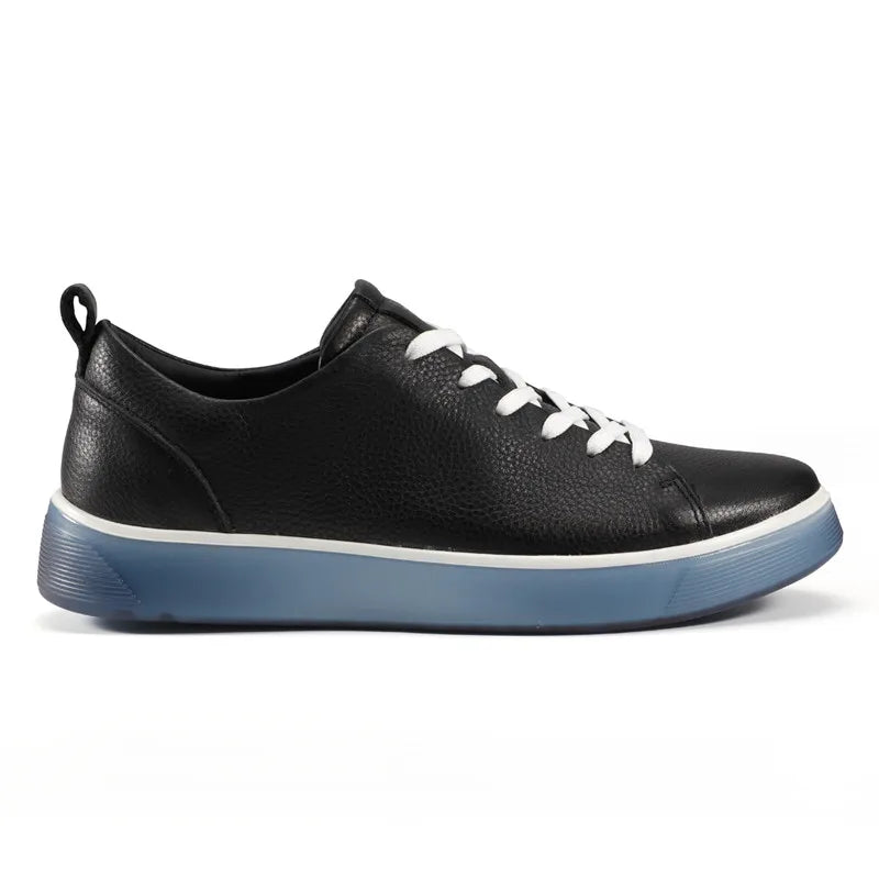 Men Casual Leather Shoes, Business Genuine Leather Shoes Men Thick-soled Sports White Versatile Board Shoes Pi-Mart
