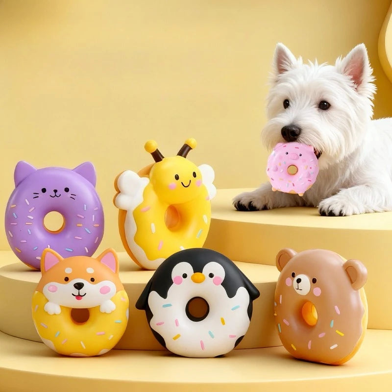 Pet Interactive Toy for Dog Cat Screaming Rubber Chicken Cartoon Animals Toy for Dogs Latex Squeak Chew Training Pet Products Pi-Mart