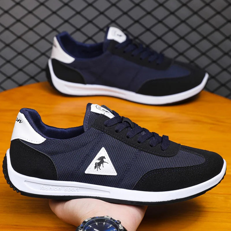 New 2026 Men's Casual Comfortable Breathable Sports Shoes Lightweight Anti-slip Wear-resistant Canvas Low-top round Toe Slip-On Pi-Mart