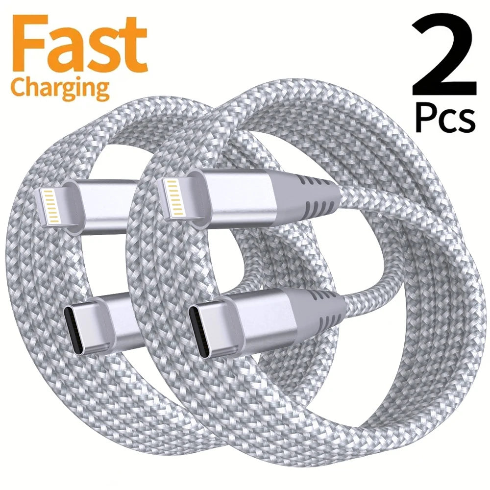 LAIHONEN 1 Pack MFi Certified USB C to Lightning Nylon Braided Fast Charging Cable 1M 2M 3M for iPhone 13 12 11 Pro Max Pi-Mart