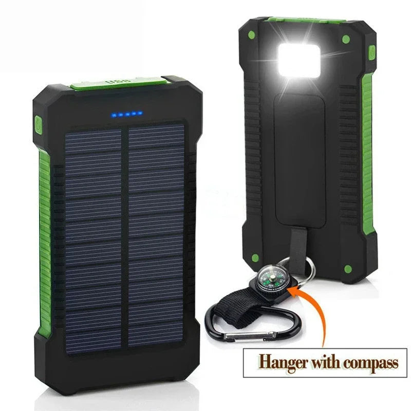 Lenovo 500000mAh Solar Power Bank Super Fast Charging Large Capacity Portable External Battery for iPhone Outdoor Emergency Pi-Mart