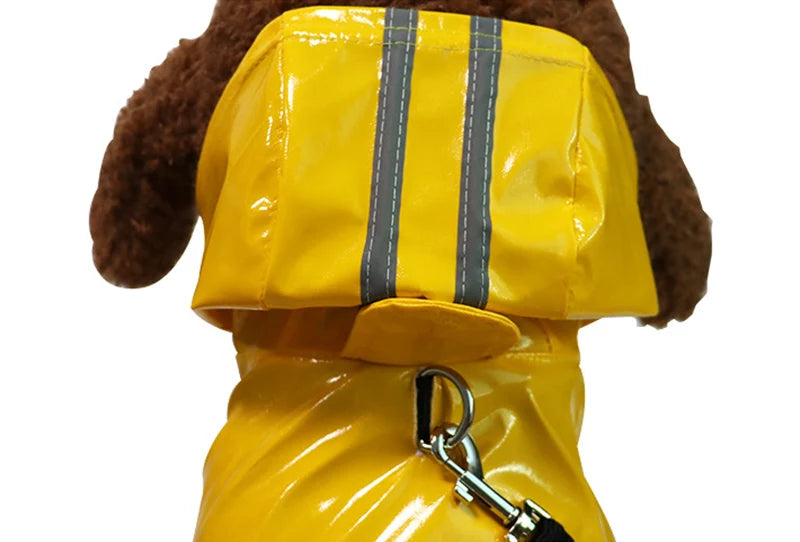 Waterproof Dog Jacket PU Dog Raincoat For Small Dogs Cats Reflective Puppy Raincape Chihuahua Yorkies Raincoat Pet Poncho Pi-Mart