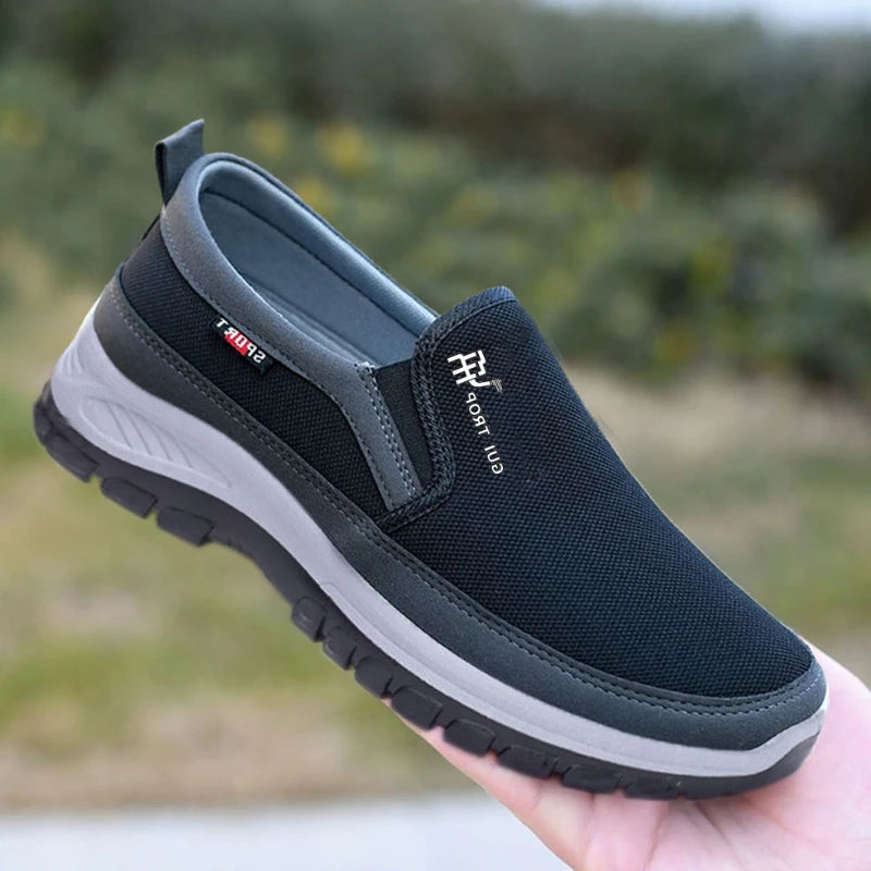2026 Men Casual Shoes Breathable Soft Bottom Sneakers Men Non-Slip Walking Shoes Comfortable Slip-On Men Loafers Tenis Masculino Pi-Mart