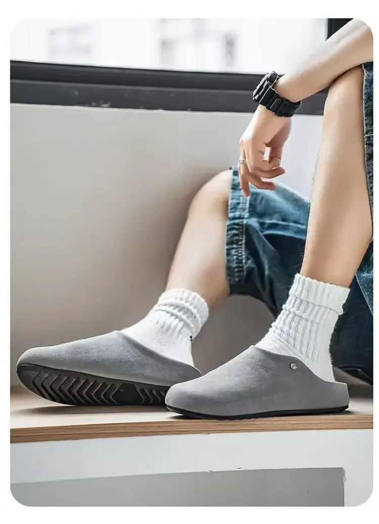 Unisex Closed Toe Mule Slippers Spring Autumn Slip On Soft Sole Casual Shoes for Outdoor Office Home Pi-Mart