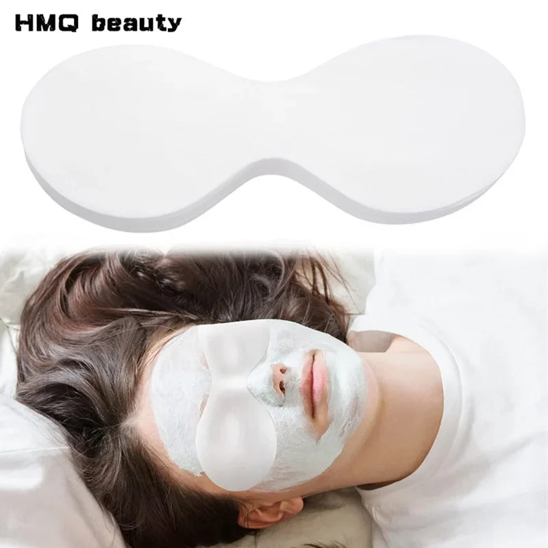 1000/500pcs Cotton Eye Mask Paper Disposable DIY Natural Cotton Eye Paper Essential Product Ultrathin Eye Pads Skin Care Tools Tri Light Beauty