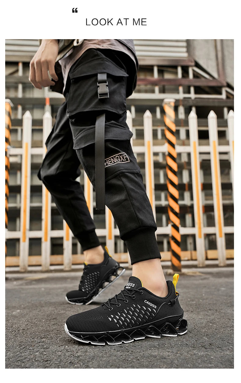 Casual Sneakers Mens Shock-absorb Running Shoes Lightweight Breathable Sports Shoes for Men 2026 New Trendy Gym Trainers for Man Pi-Mart