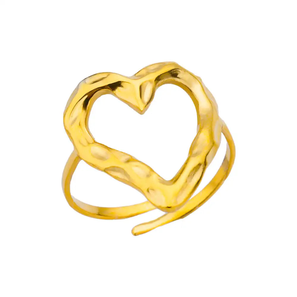 316L Stainless Steel Rings for Women Gold Color Never Fade Luxury Classic rings wedding couple rings Jewelry Free Shipping Pi-Mart