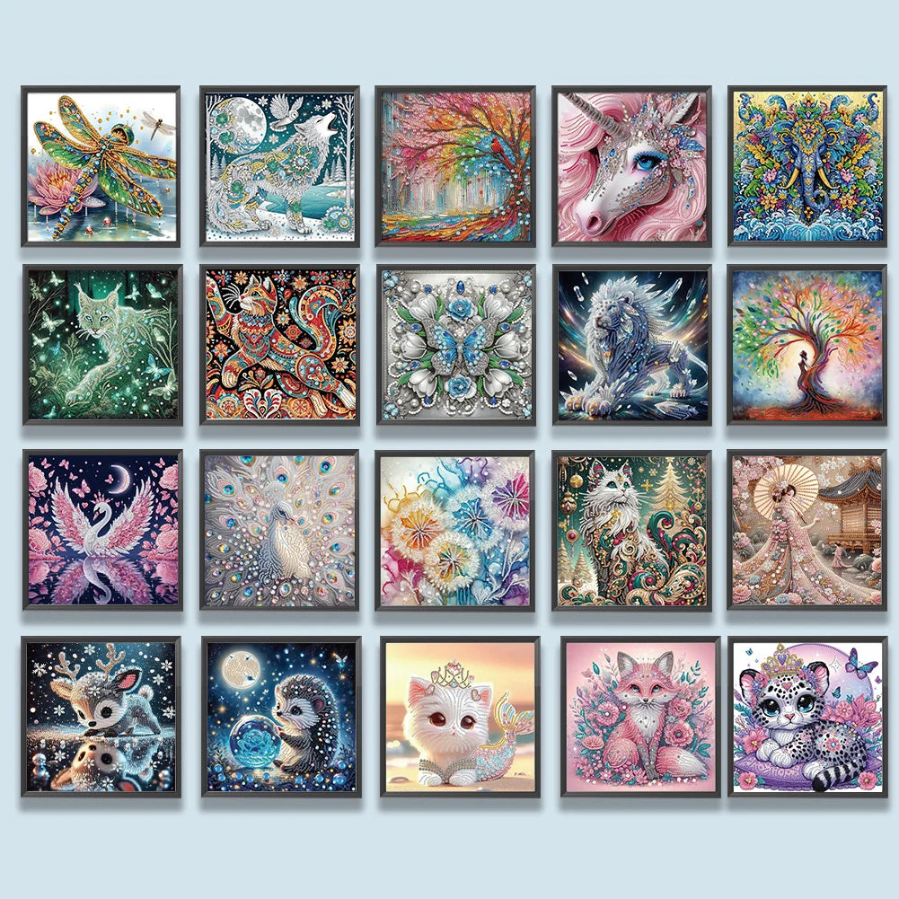 5D DIY Partial Special Shaped Drill Diamond Painting Kit Animal Decoration Pi-Mart