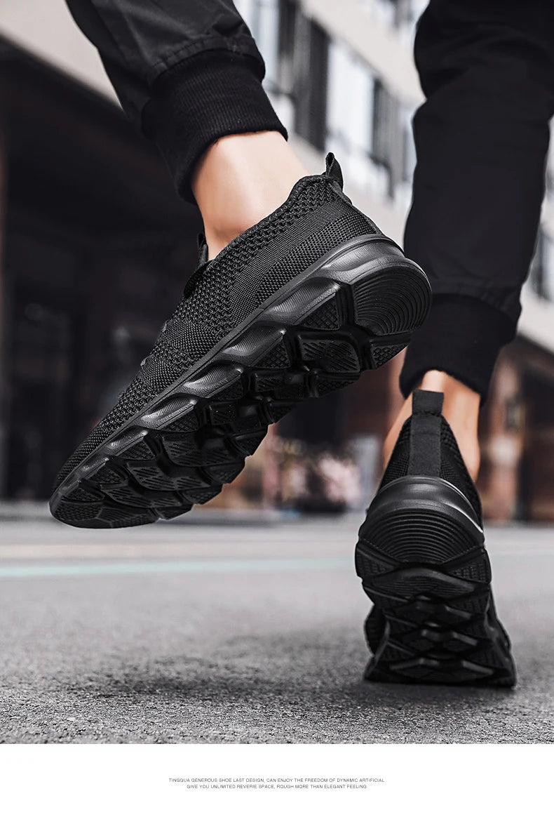 Breathable Men's Sneaker Casual Antiskid and Wear-resistant Jogging Men Sport Shoes Hot Sale Light Man Running Comfortable Pi-Mart