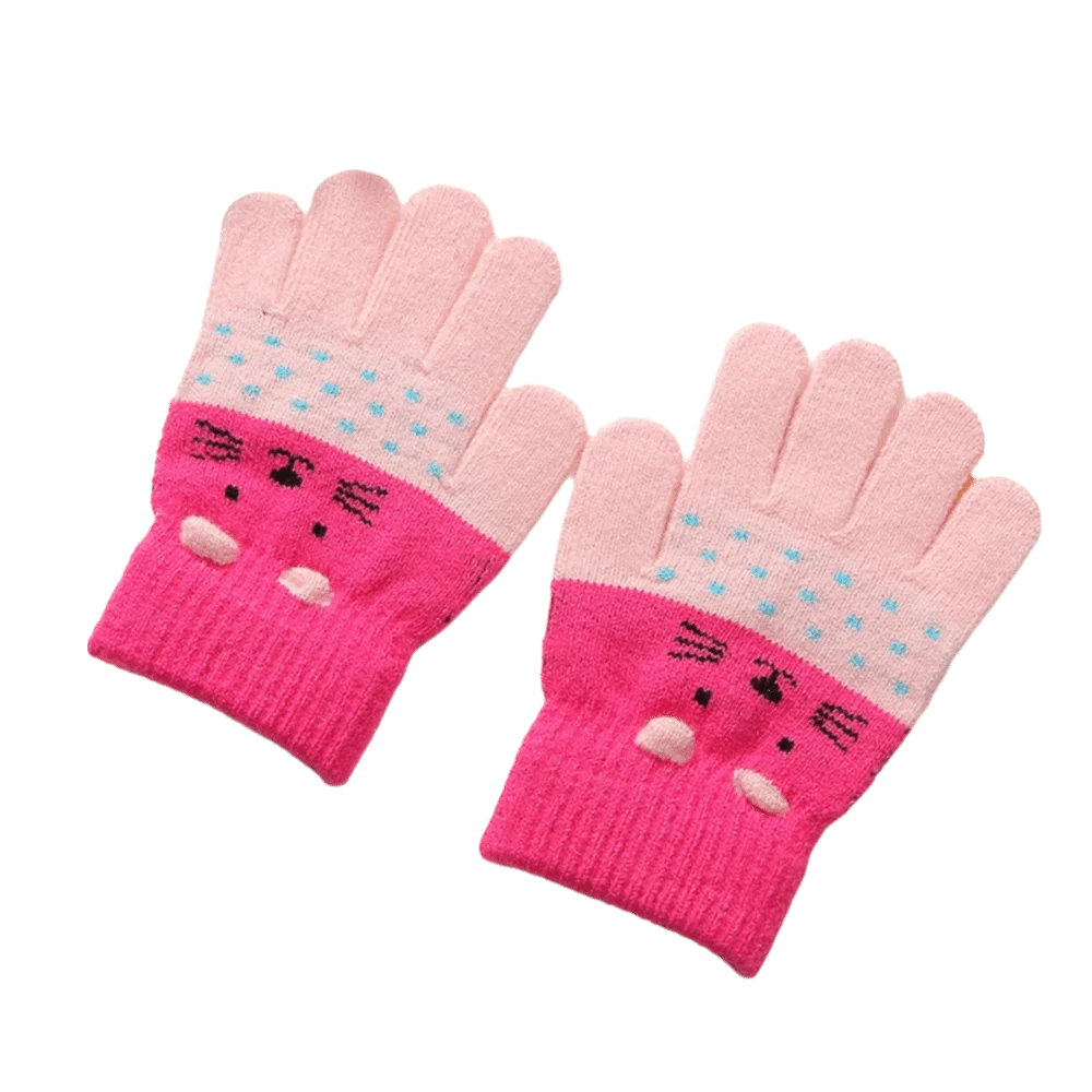 3- 10Years Old Fashion Warm Winter Gloves Coldproof Candy Color Children Mittens Soft Elastic Gloves Outdoor Pi-Mart