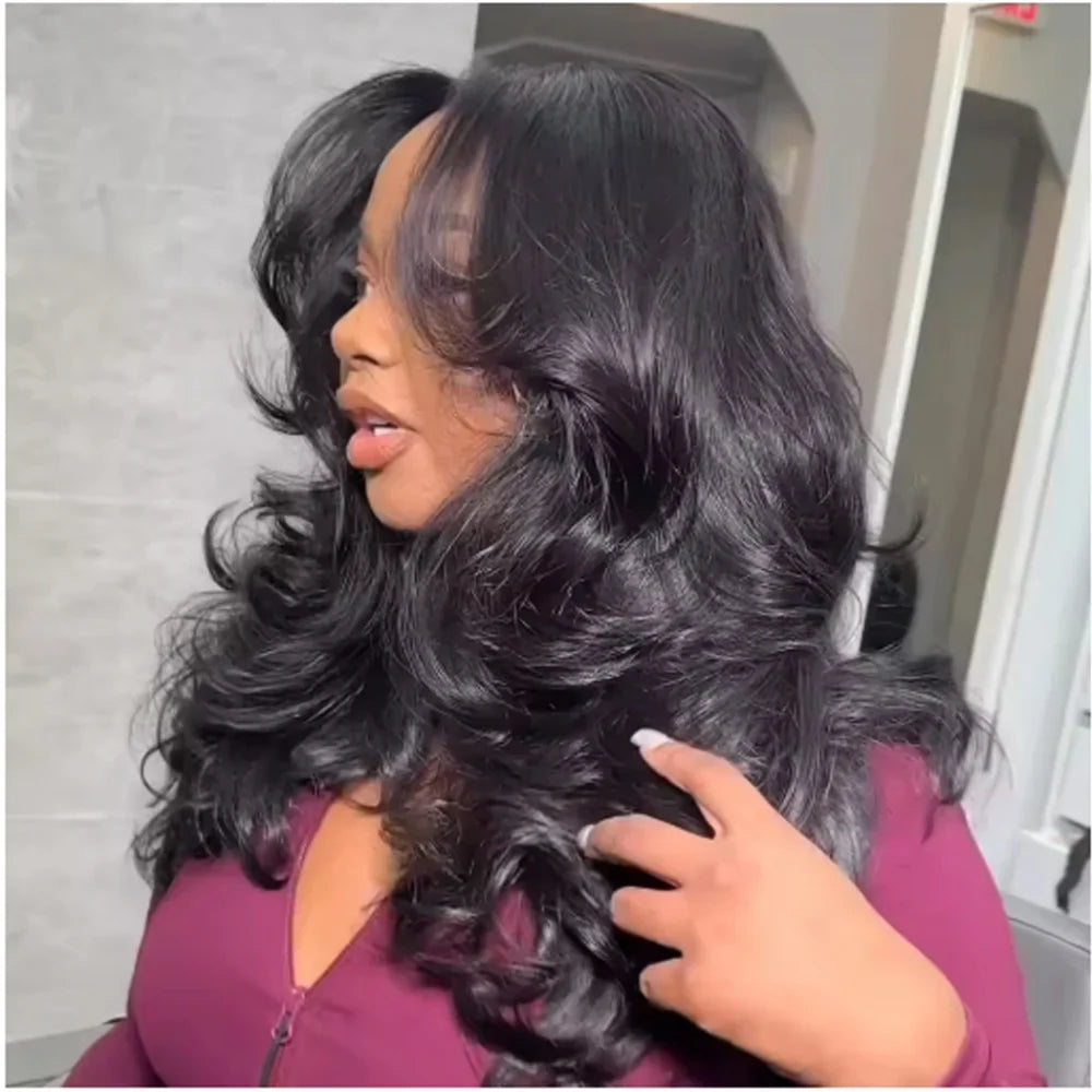 13x6 Body Wave Lace frontal Wig  Human Hair Pre Plucked Glueless 13X4 Brazilian Body Wave HD Transparent Lace Wigs For Women LadyShow.Store
