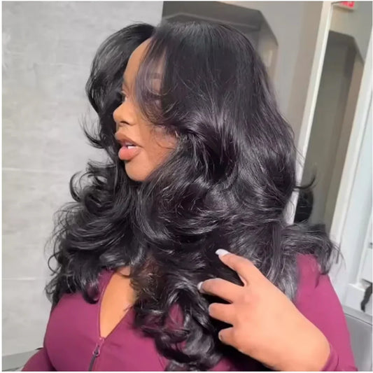 13x6 Body Wave Lace frontal Wig  Human Hair Pre Plucked Glueless 13X4 Brazilian Body Wave HD Transparent Lace Wigs For Women LadyShow.Store
