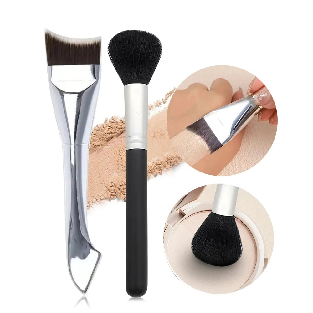 Upgraded Crescent Design Foundation Makeup Brush Ultra-thin Smooth Application Liquid Mask Spatula Makeup Brushes Beauty Tools Pi-Mart