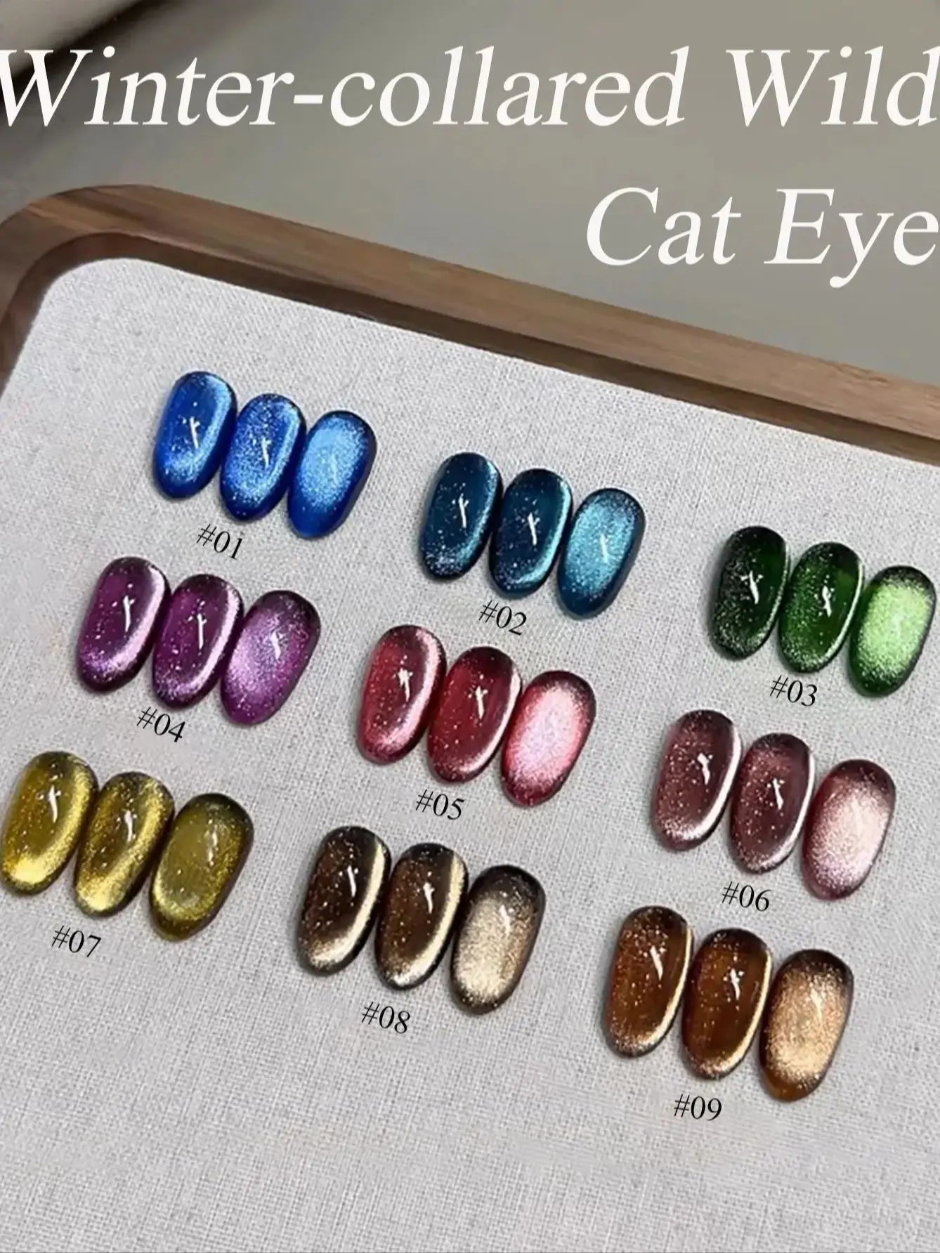 WS Black Glass Cat Magnetic Gel Nail Polish Punk Style Nail Art Manicure Varnis Semi Permanent Gel for Winter Nail Supplies Tri Light Beauty