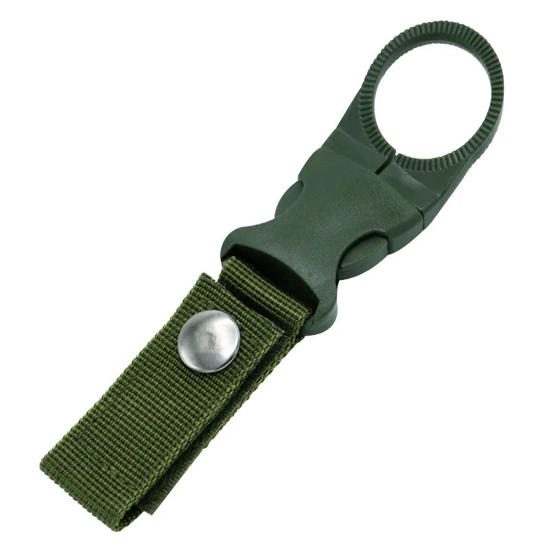 Webbing Water Bottle Holder Climbing Carabiner Belt Backpack Hanger Hooks Clip Multifunction Water Bottle Nylon Buckle Hook Clip Pi-Mart