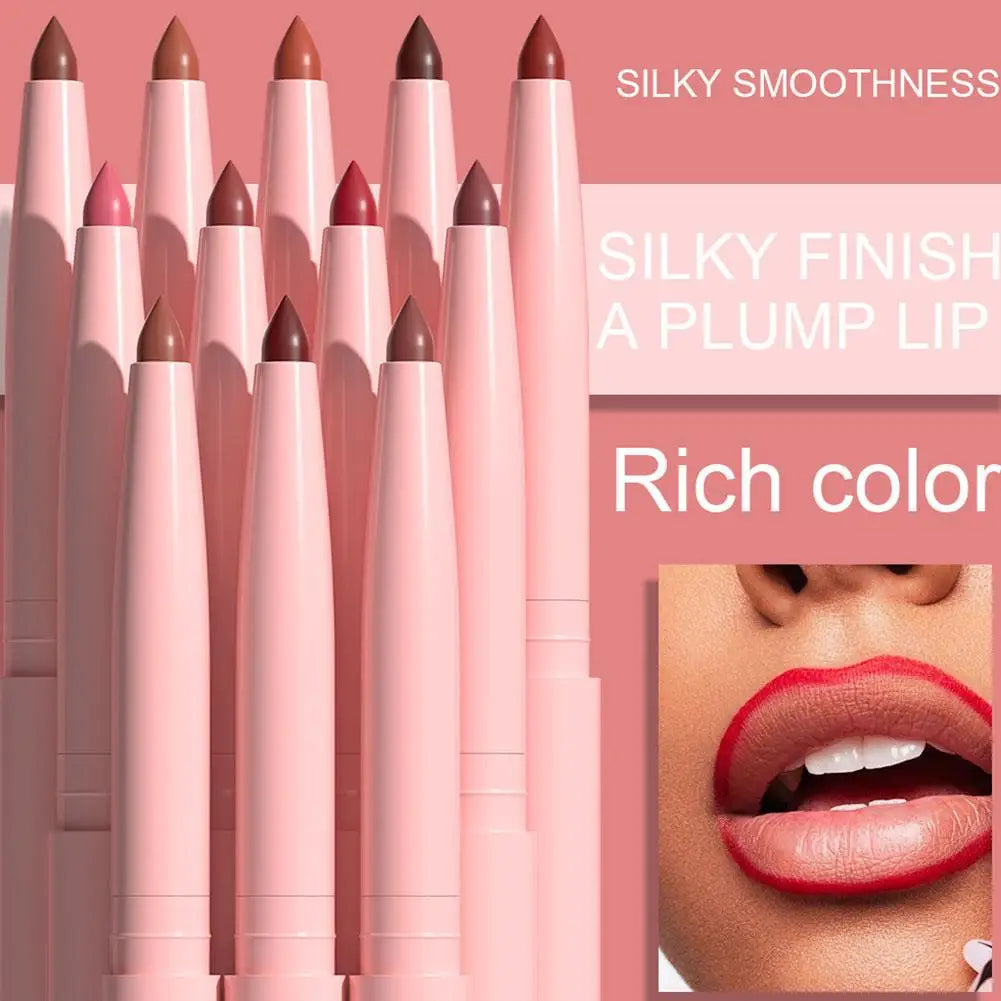 6Pcs Velvet Matte Lip Liner Pencil Set High Pigment Smooth Silky Texture Easy to Color & Define Lip Contours Daily Lip Makeup Pi-Mart