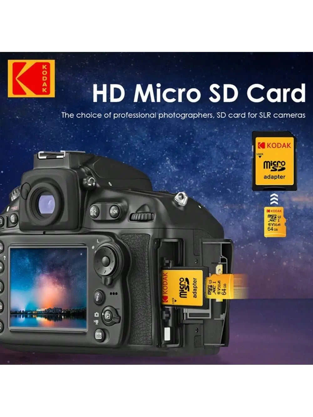 Kodak 32GB-256GB Micro SD Memory Card - High Speed Class 10 U3 UHS-I for Smartphones, Digital Cameras, Tablets and Drones Chri Pi-Mart