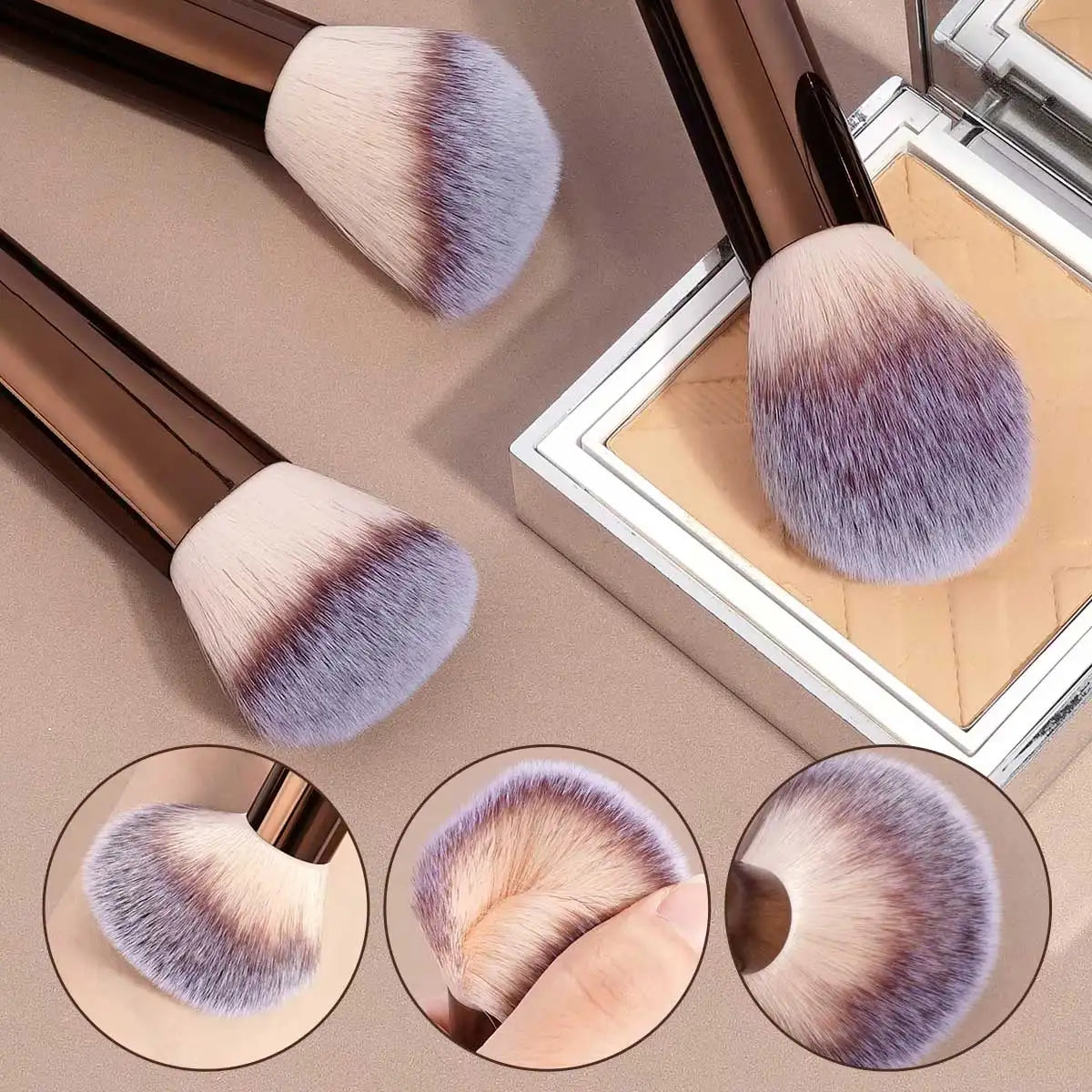 13PCS Makeup Brush Set Foundation Concealer Powder Eyeshadow Blush Brush Kabuki Blending Cosmetic Beauty Tool for Face Tri Light Beauty