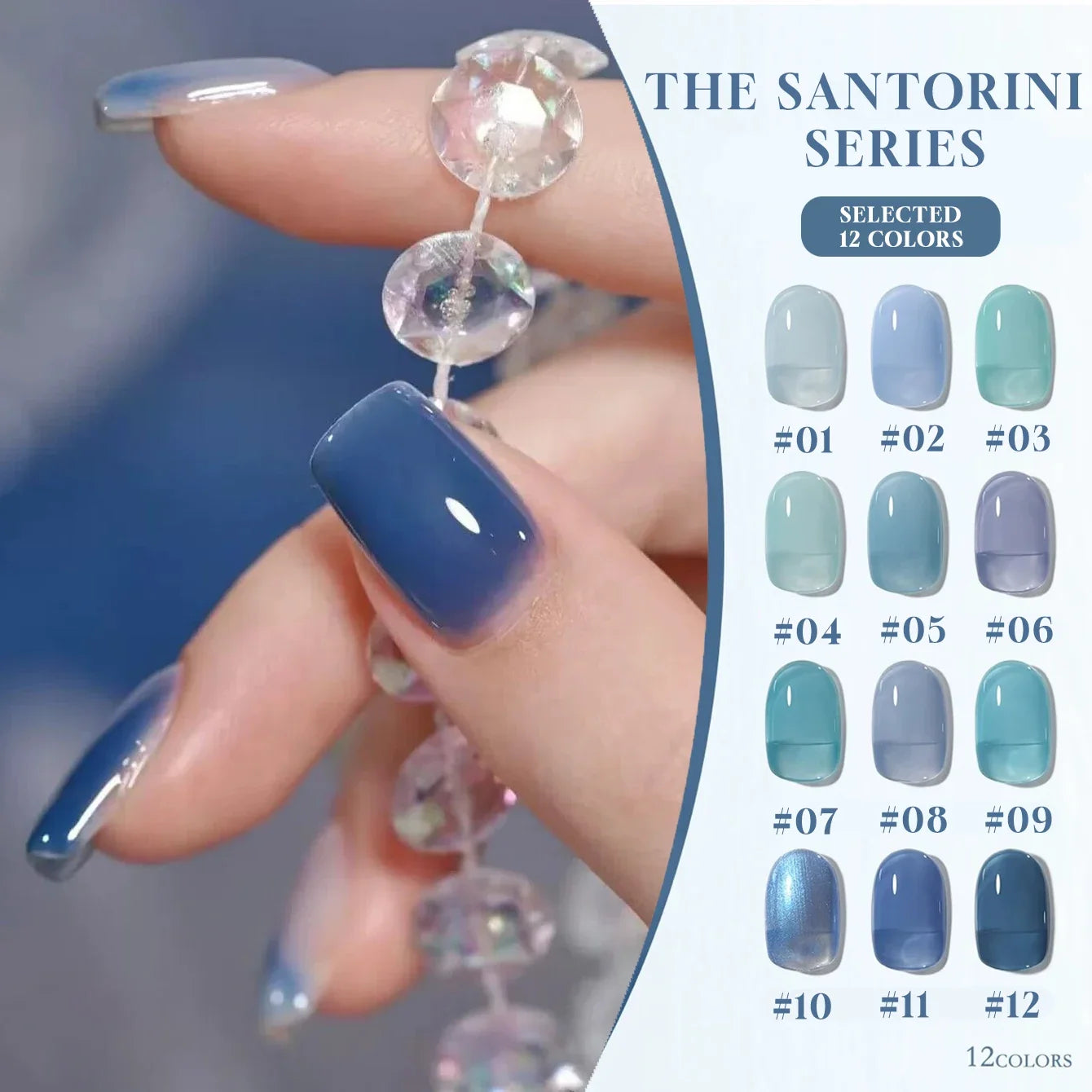 MIANEL 12ML Blue Nails Candy Party Nude Gel Nail Polish 2026 New Mint Green Dopamine Macaron Color Nail Polish Nail Art 1-12pcs Tri Light Beauty