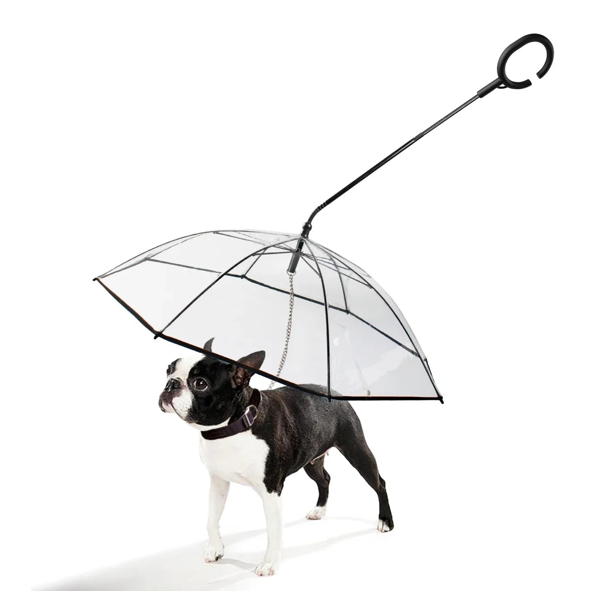 New Transparent Pet Umbrella Well Made Detachable Adjustable Rainy Day Outdoor Dog Walking Leash for Small Dogs Pet Supplies Pi-Mart