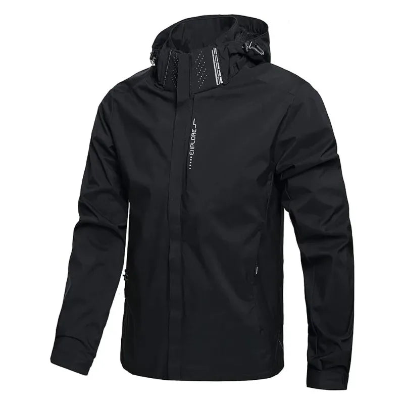 Men's Outdoor Waterproof Raincoat Lightweight Cycling Coat with Hood Streetwear Hiking Windproof Jacket Climbing Outdoor Jackets LadyShow.Store