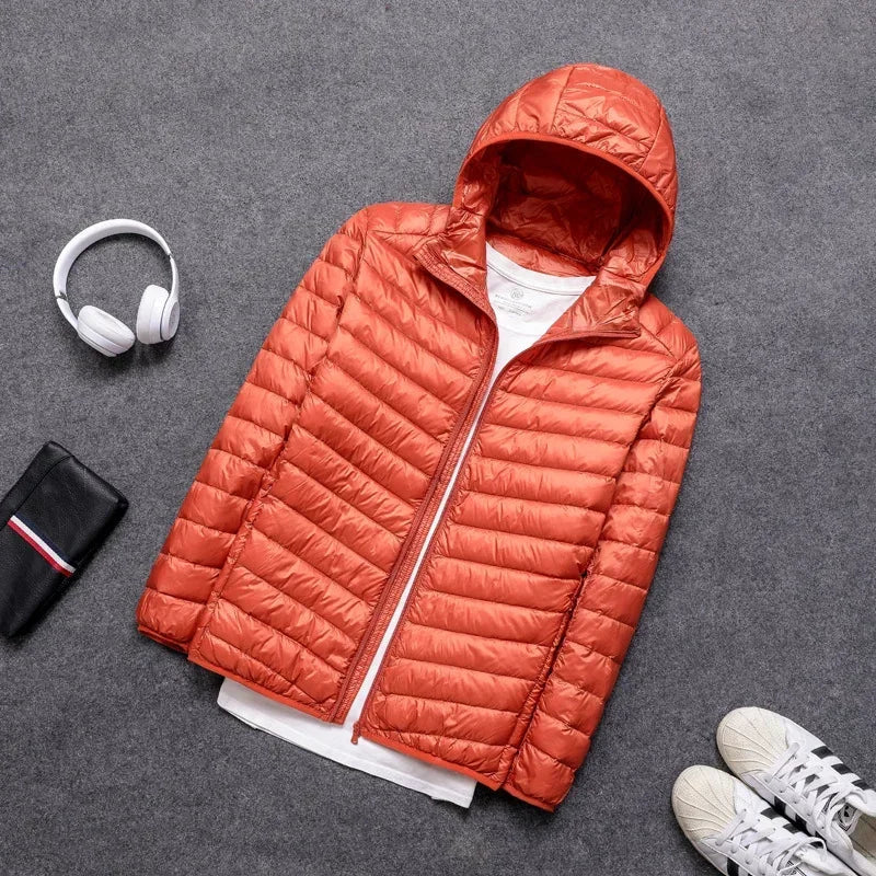 Men's Ultra Light Down Jacket 2024 New Arrivals Spring Winter Feather Ultralight Packable Casual Classic Puffer Coats Men Jacket LadyShow.Store