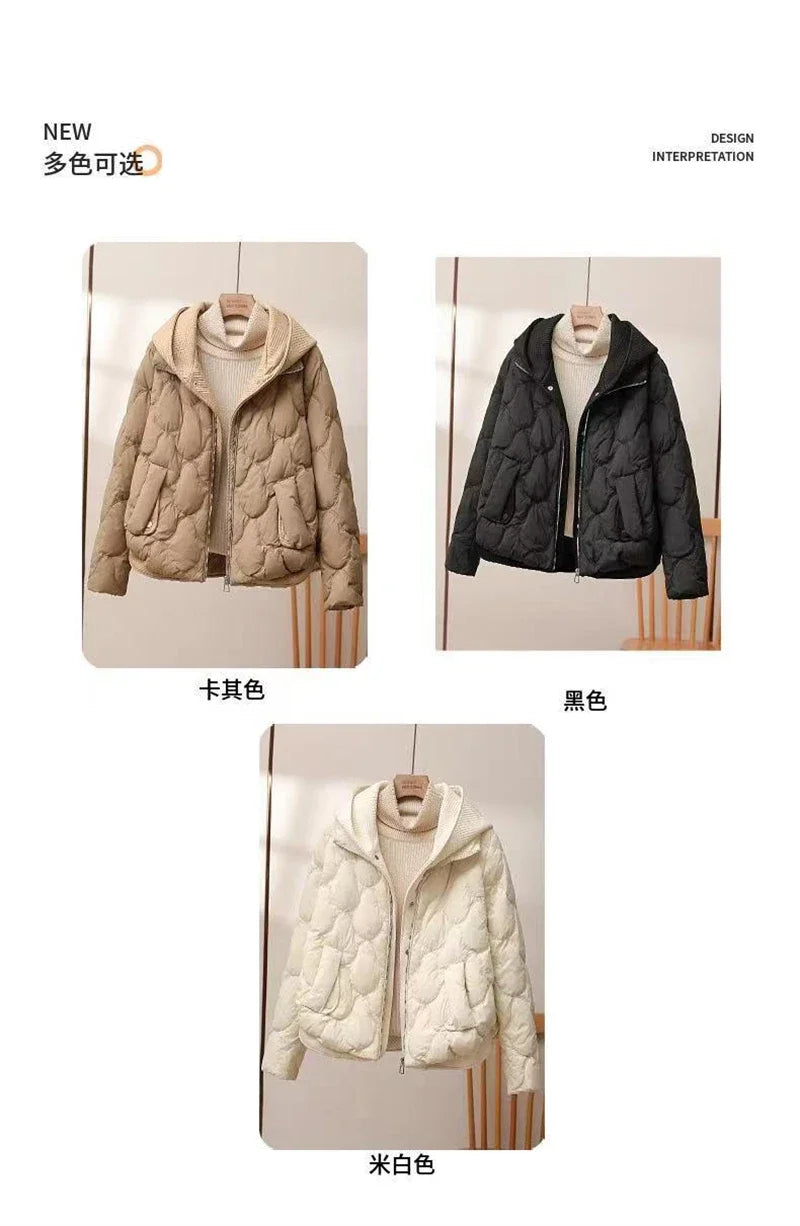 2025 Fashion Coats Korean Style Loose Cropped Coat Women Jacket Women Parkas Warm Puffer Jackets Casual Coat New Winter Clothes Pi-Mart
